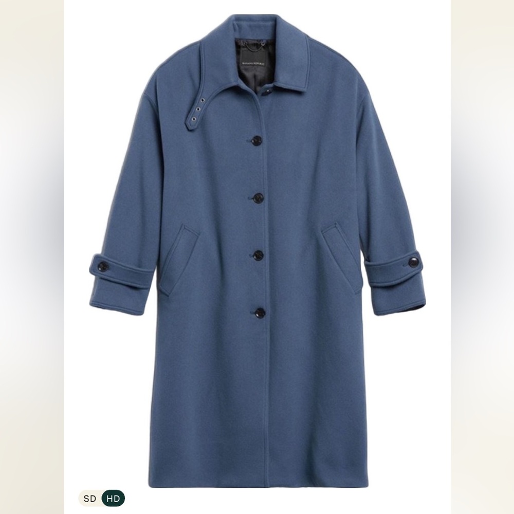 ISO: banana republic italian melton cocoon coat size XS